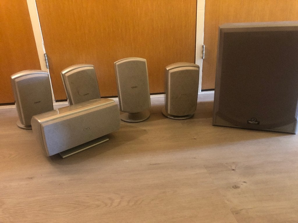 speakerset sony met subwoofer van magnat, Audio, Tv en Foto, Luidsprekers, Ophalen of Verzenden, Gebruikt, Subwoofer, Sony