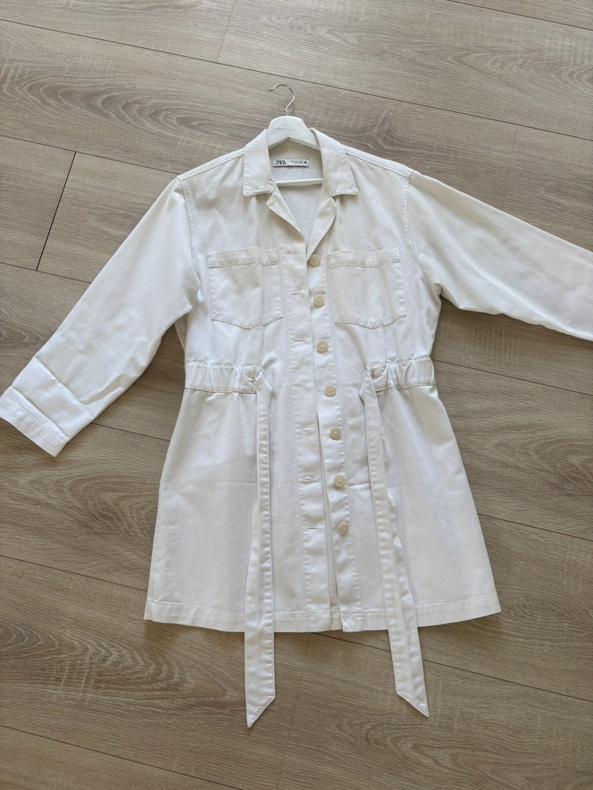 Jeans jurkje Zara, Ophalen of Verzenden, Zo goed als nieuw, Maat 38/40 (M), Wit