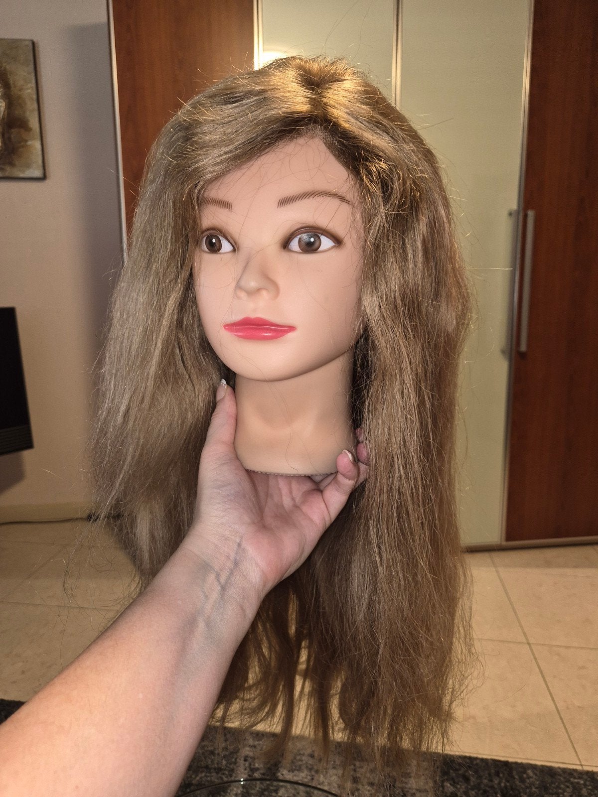 lace wig pruik echt haar haarwerk 67 cm, Ophalen of Verzenden, Nieuw, Pruik of Haarverlenging