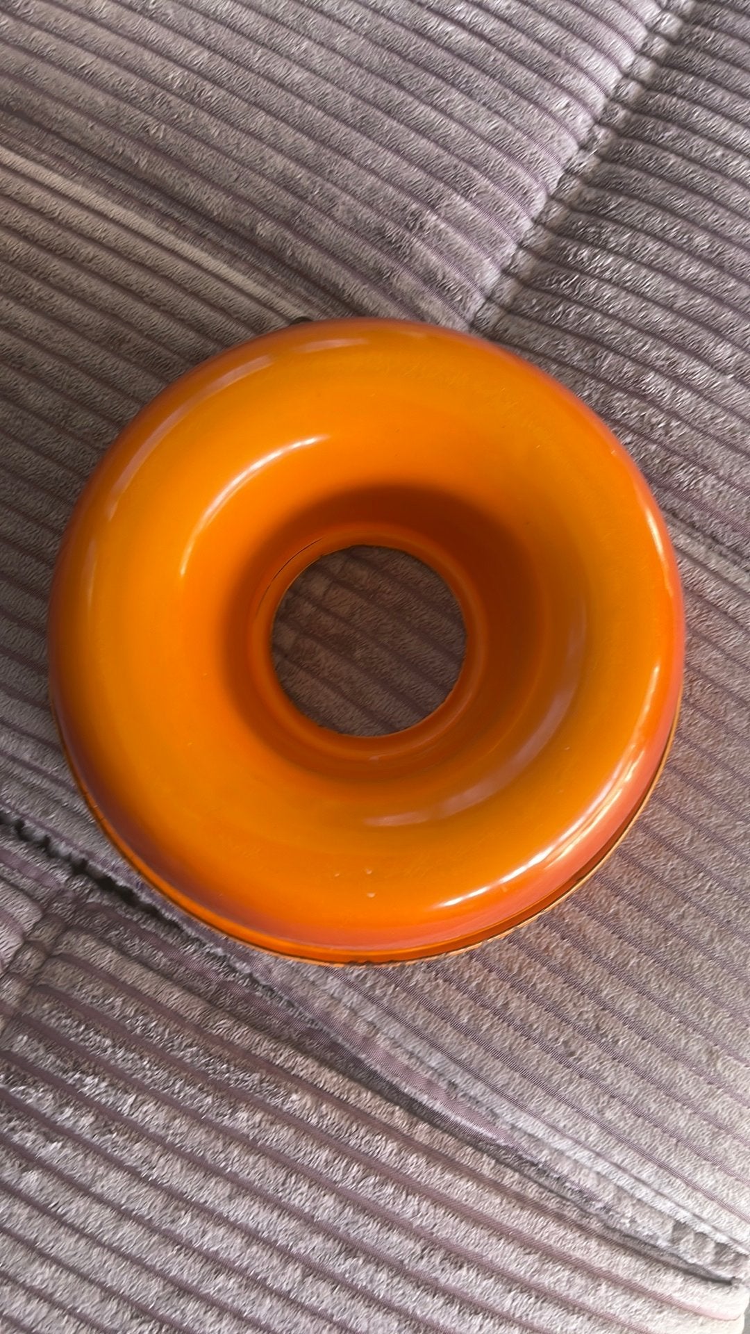Emaille rijstring/bakvorm oranje gevlamd, Antiek en Kunst, Curiosa en Brocante, Ophalen of Verzenden