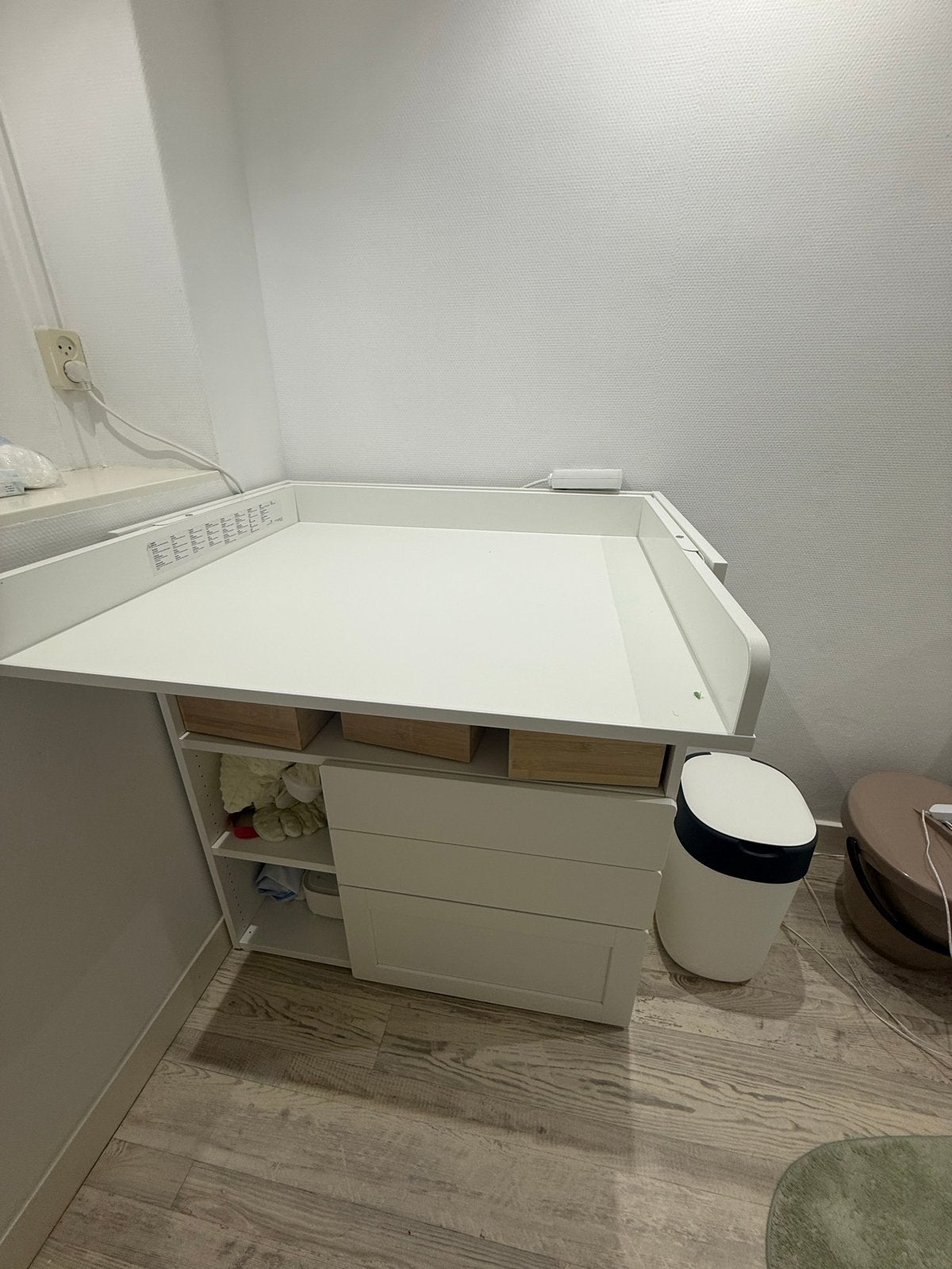 IKEA SMÅSTAD Commode met 3 lades, wit, 90x79x100 cm, Ophalen, 70 cm of meer, 105 cm of meer, Zo goed als nieuw