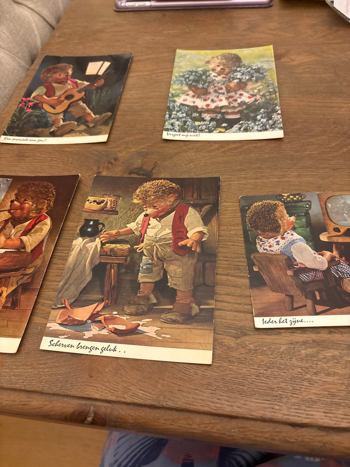 Set van 5 vintag Mecki  ansichtkaarten - Diehl-Film, Verzamelen, Ophalen of Verzenden, 1960 tot 1980, Ongelopen, Overige thema's