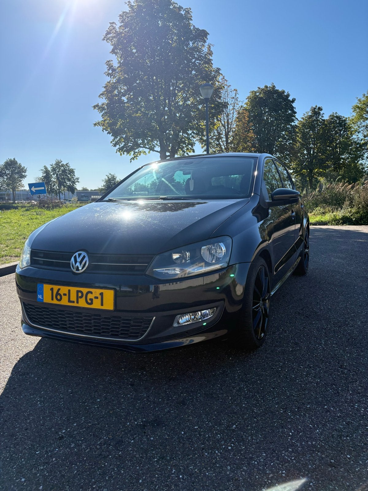 Volkswagen Polo 1.2 TSI 77KW DSG 2010 Zwart, 40 €/maand, 4 cilinders, Zwart, Origineel Nederlands