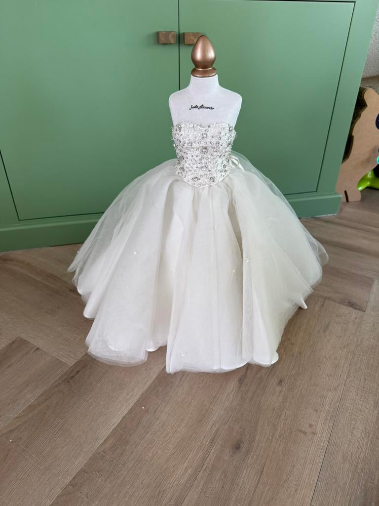 Mini torso paspop met trouwjurk, Ophalen of Verzenden, Gedragen, Wit, Trouwjurk