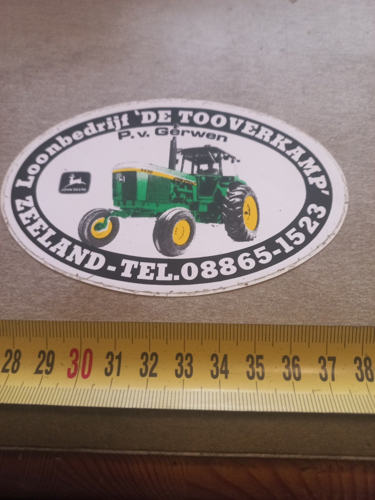 John Deere Loonbedrijf 'De Tooverkamp' Sticker, Verzamelen, Ophalen of Verzenden, Zo goed als nieuw