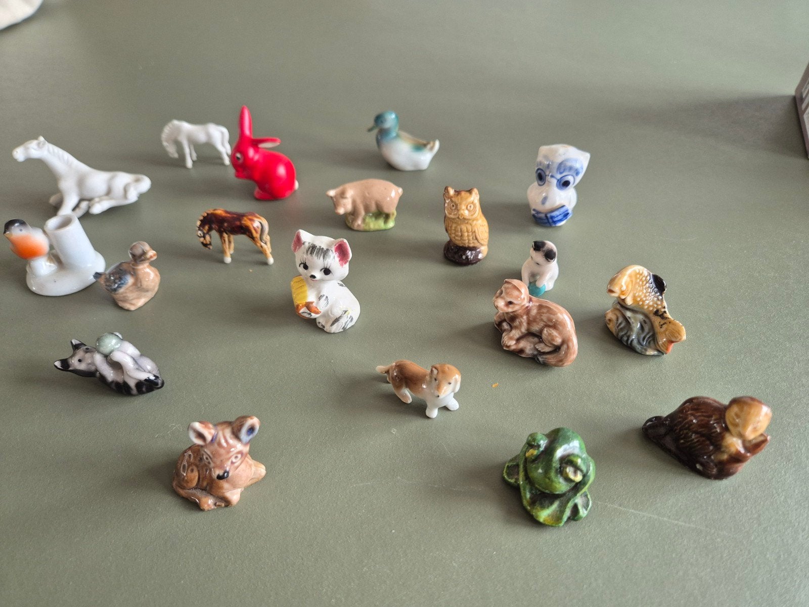 Vintage porseleinen miniatuur beeldjes - dieren collectie, Ophalen of Verzenden