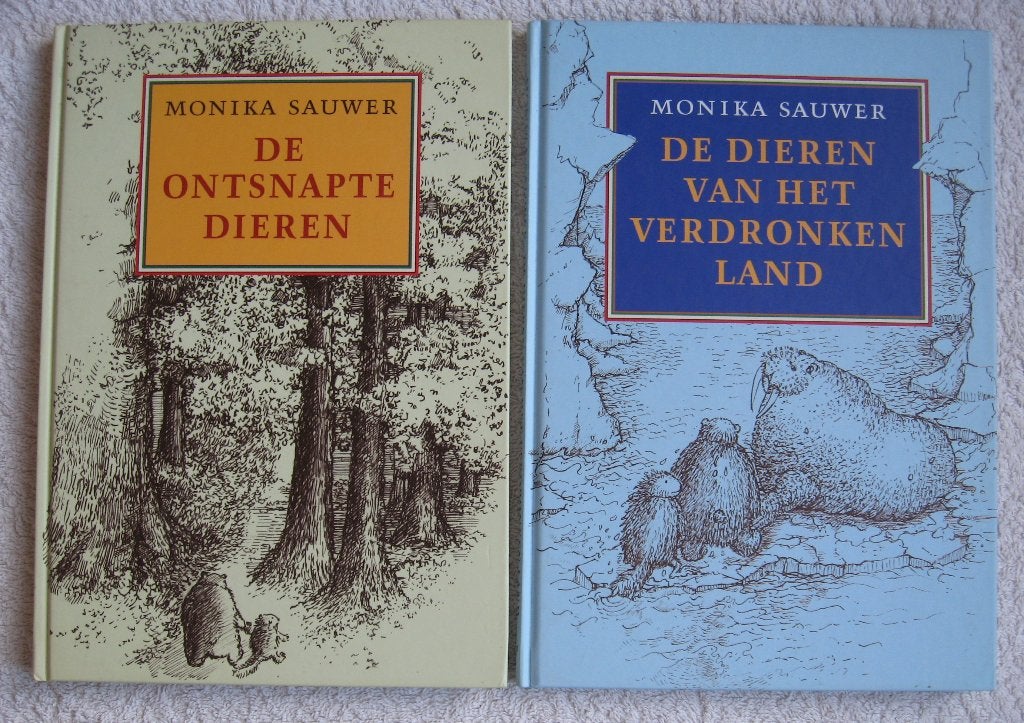 Monika Sauwer - dieren vh verdronken land / Ontsnapte dieren, Fictie algemeen, Monika Sauwer, Ophalen of Verzenden, Zo goed als nieuw