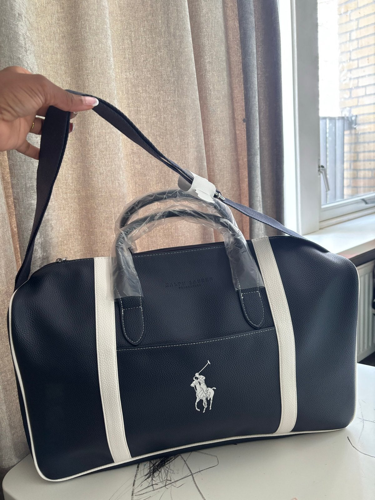 Nieuwe Polo Ralph Lauren reistas - Donkerblauw met wit, 40 tot 60 cm, 20 tot 30 cm, Blauw, Ophalen of Verzenden