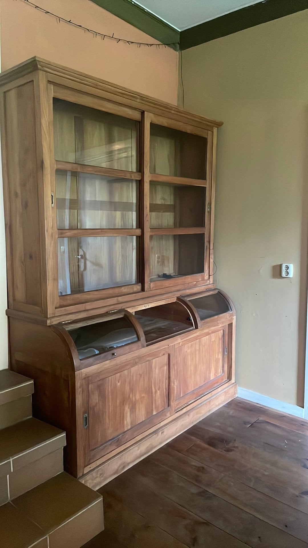 Massief Teak Buffetkast - 163x62x220 cm, Ophalen