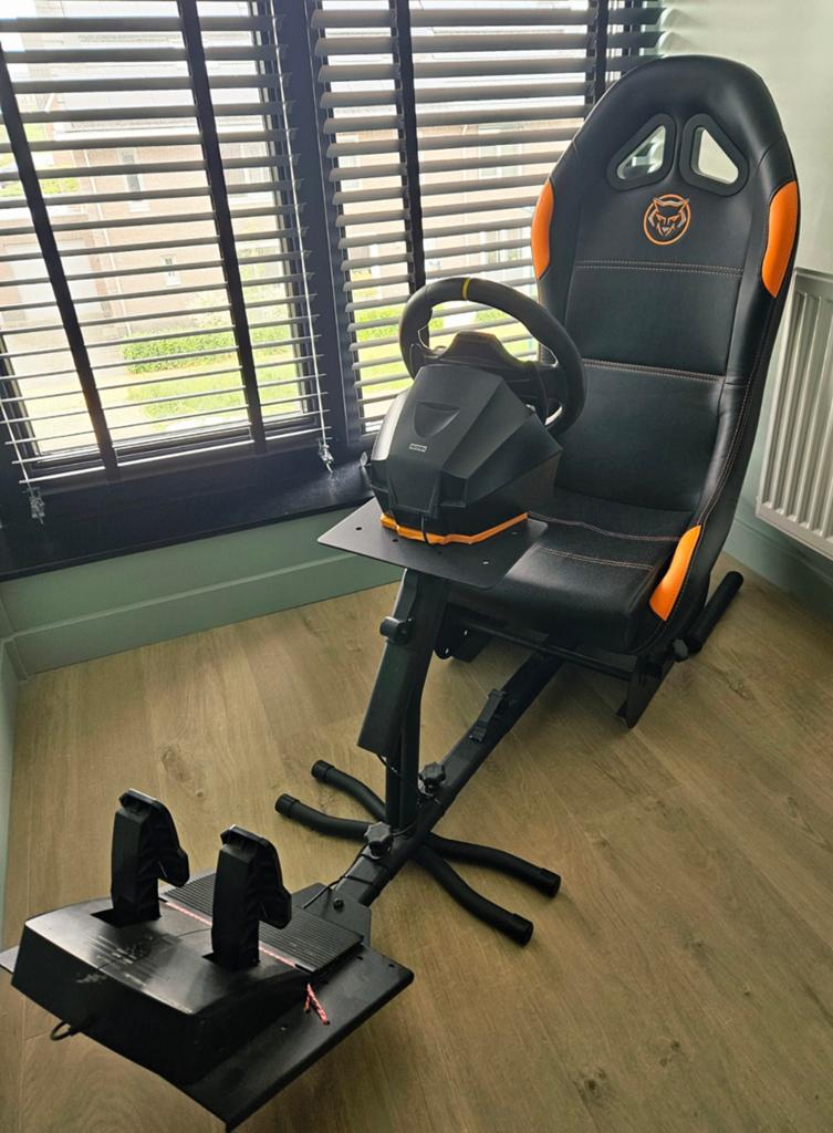 Verstelbare Racestoel met Hori Wireless Racing Wheel Apex, Ophalen, Gebruikt, Playseat of Racestoel, PlayStation 4