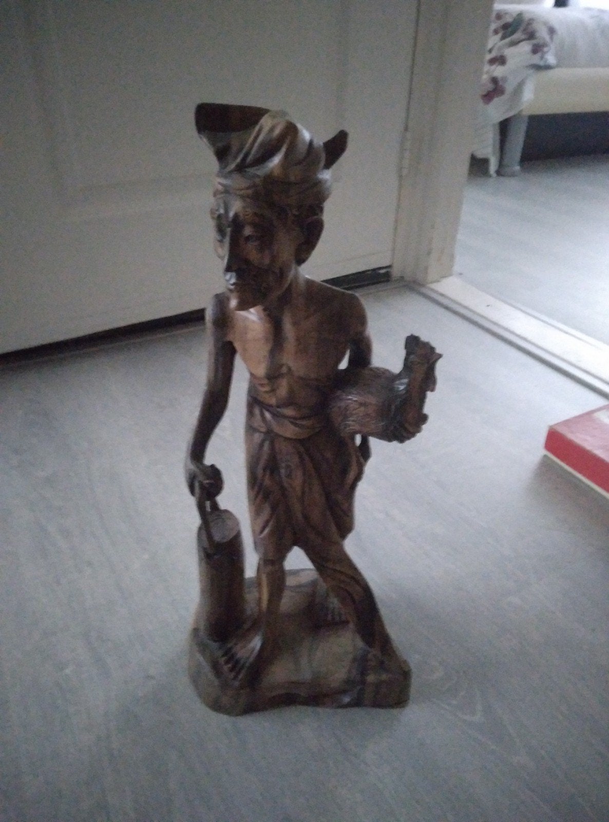 groot houten beeld uit bali, Antiek en Kunst, Ophalen of Verzenden