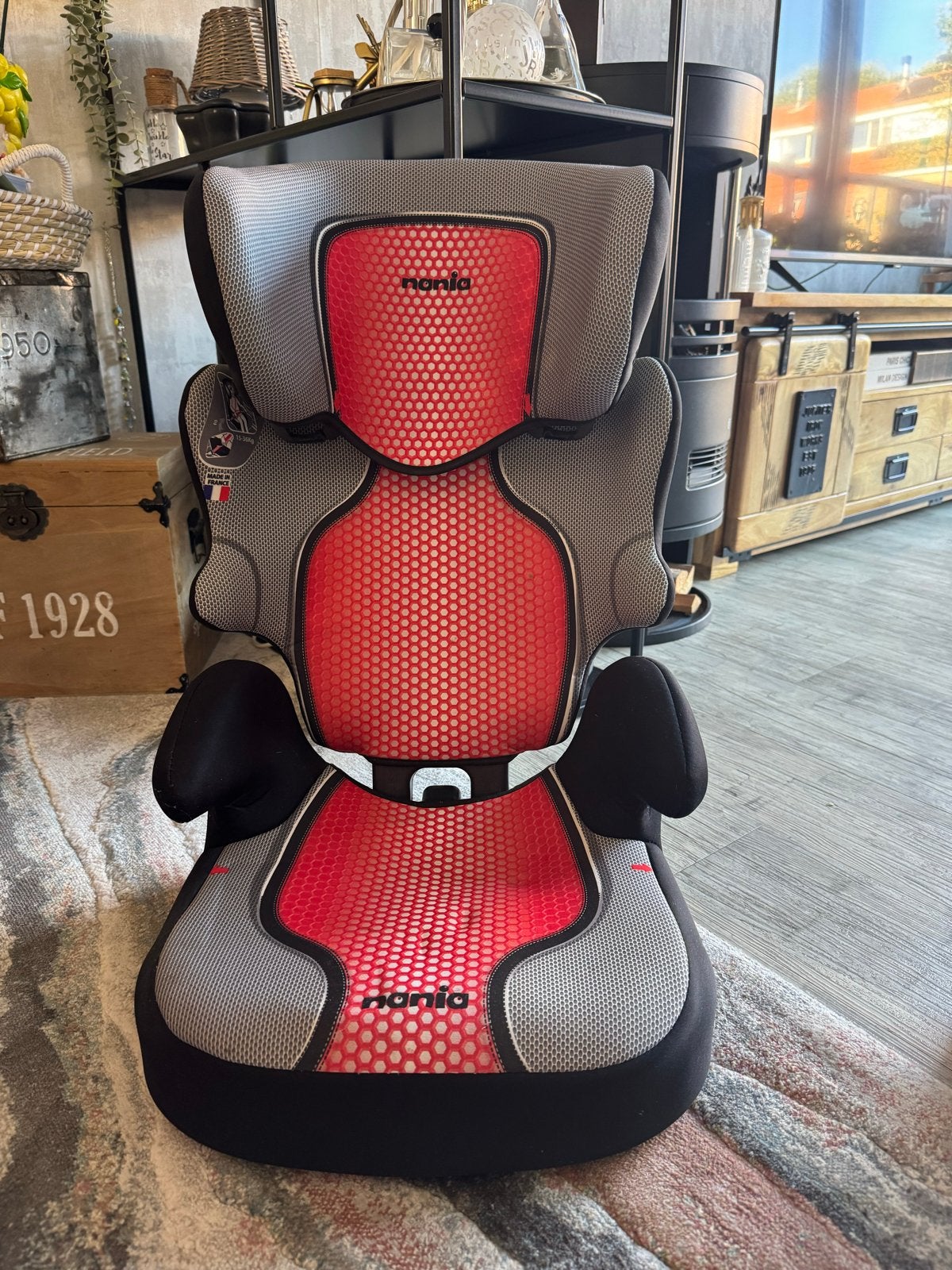 Nania autostoel 15-36 kg - Rood/Grijs, 15 t/m 36 kg, Afneembare rugleuning, Ophalen, Overige merken