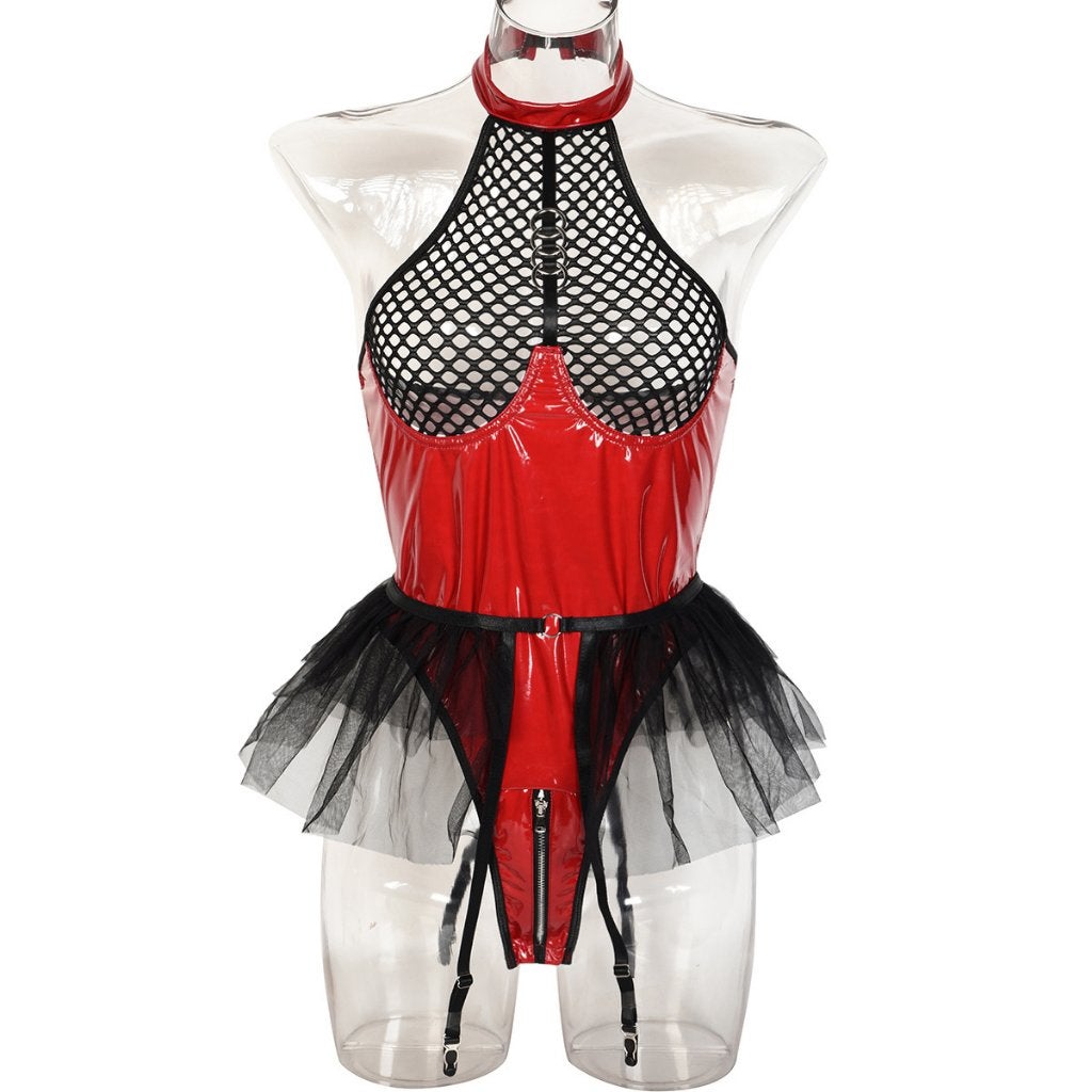 Zwart rode dames body jurkje, Kleding | Dames, Verzenden, Meerkleurig, Body of Korset