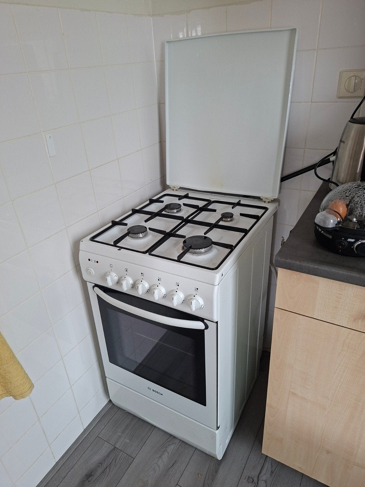 Gasfornuis met oven, Ophalen
