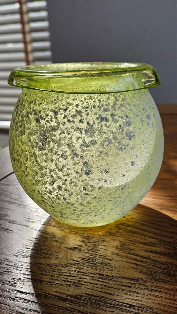 Murano mondgeblazen "Scavo" Art Glas Vaas Jaren '70-'80, Antiek en Kunst, Antiek | Glas en Kristal, Ophalen of Verzenden