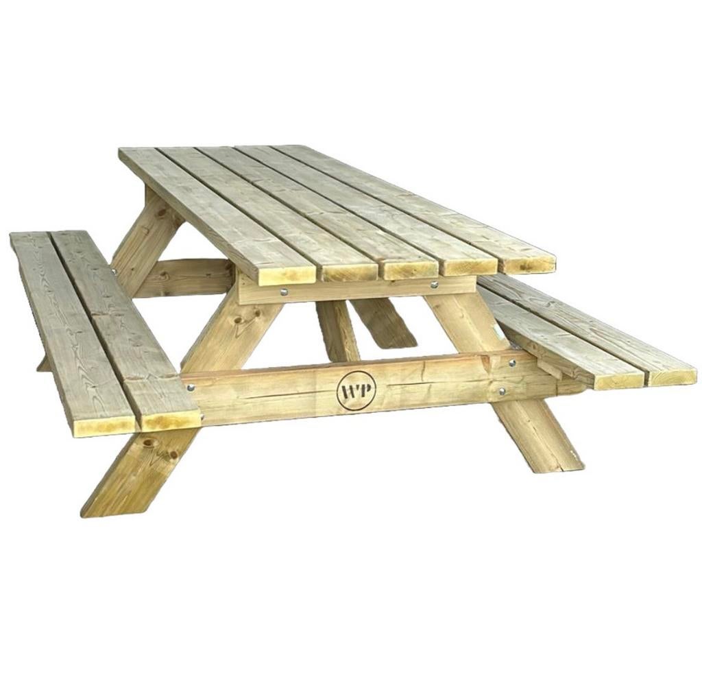 Picknicktafel 250cm NIEUW! Gratis Bezorging!, Ophalen, Nieuw, Rechthoekig, Hout