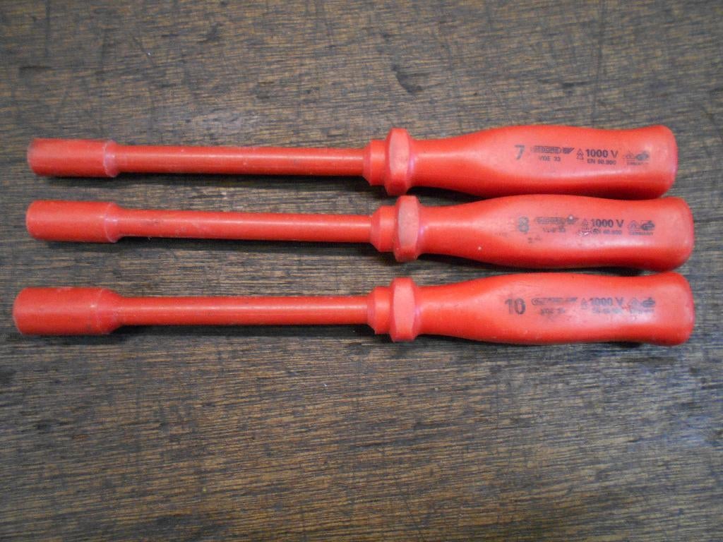 3x Gedore Dopschroevendraaier, VDE-geïsoleerd, Ophalen of Verzenden, Gebruikt