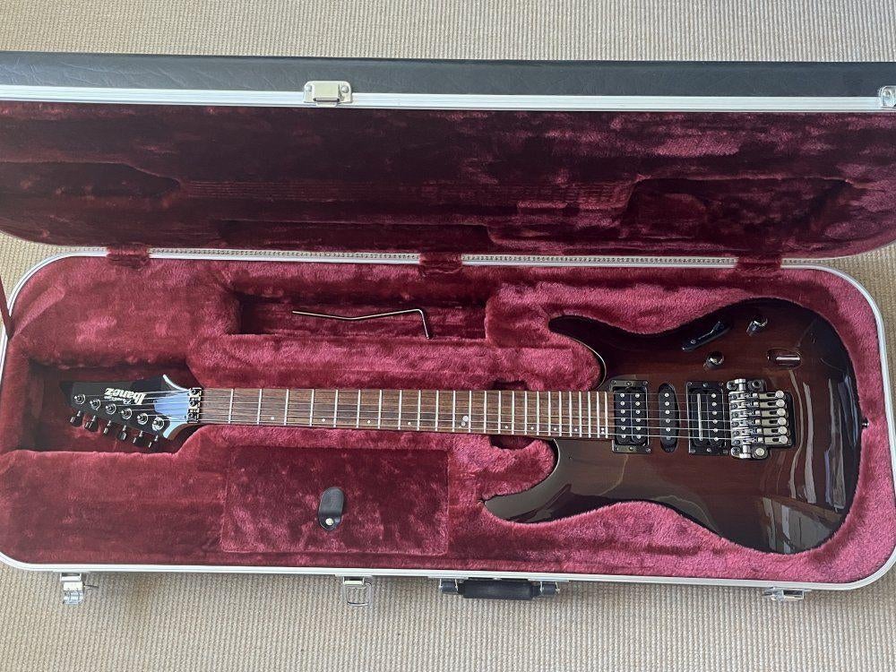 Ibanez S 5470 Prestige Transparent Black Sunburst Japan 2008, Ophalen, Gebruikt, Solid body, Ibanez