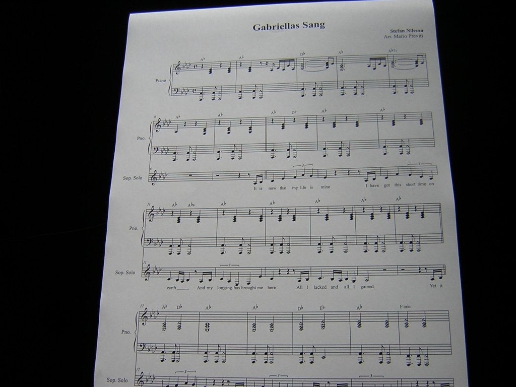 Gabriella's song - arr. Mario previti, Muziek en Instrumenten, Bladmuziek, Gebruikt, Ophalen of Verzenden, Artiest of Componist