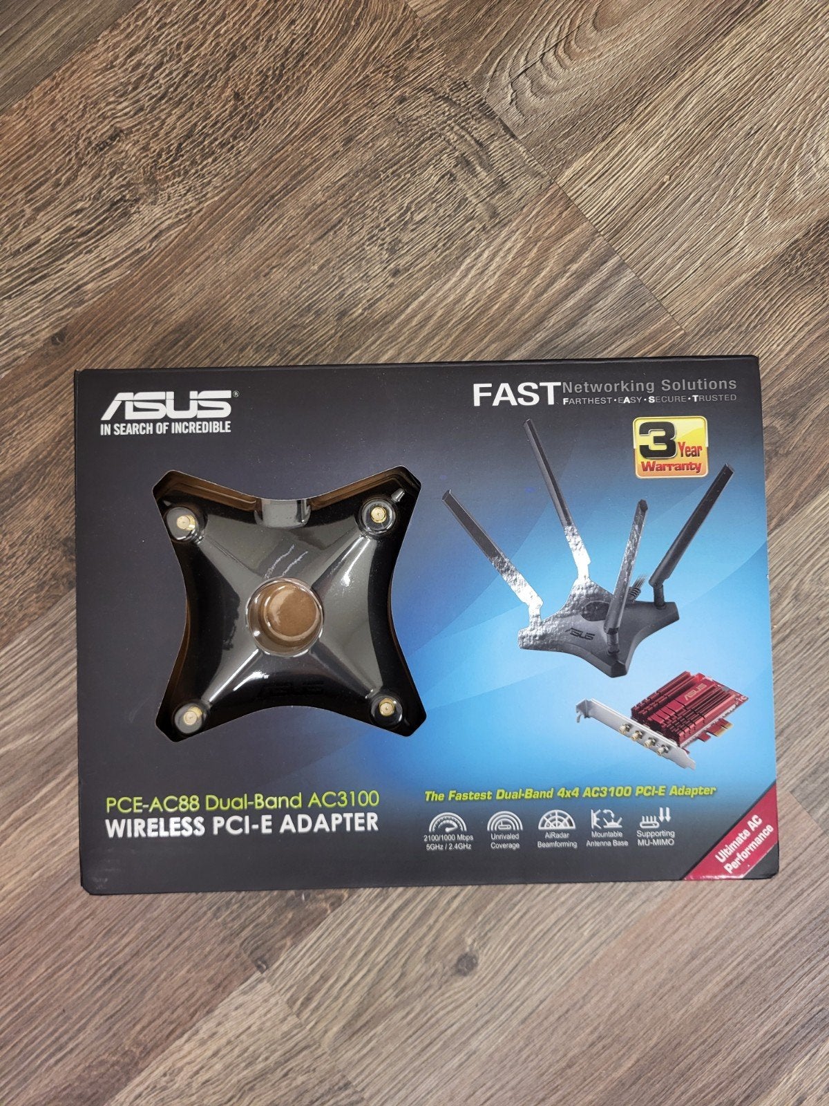 Netwerk kaart pc Asus pce ac88 dual band ac3100, Computers en Software, Ophalen of Verzenden, Zo goed als nieuw, Intern, ASUS