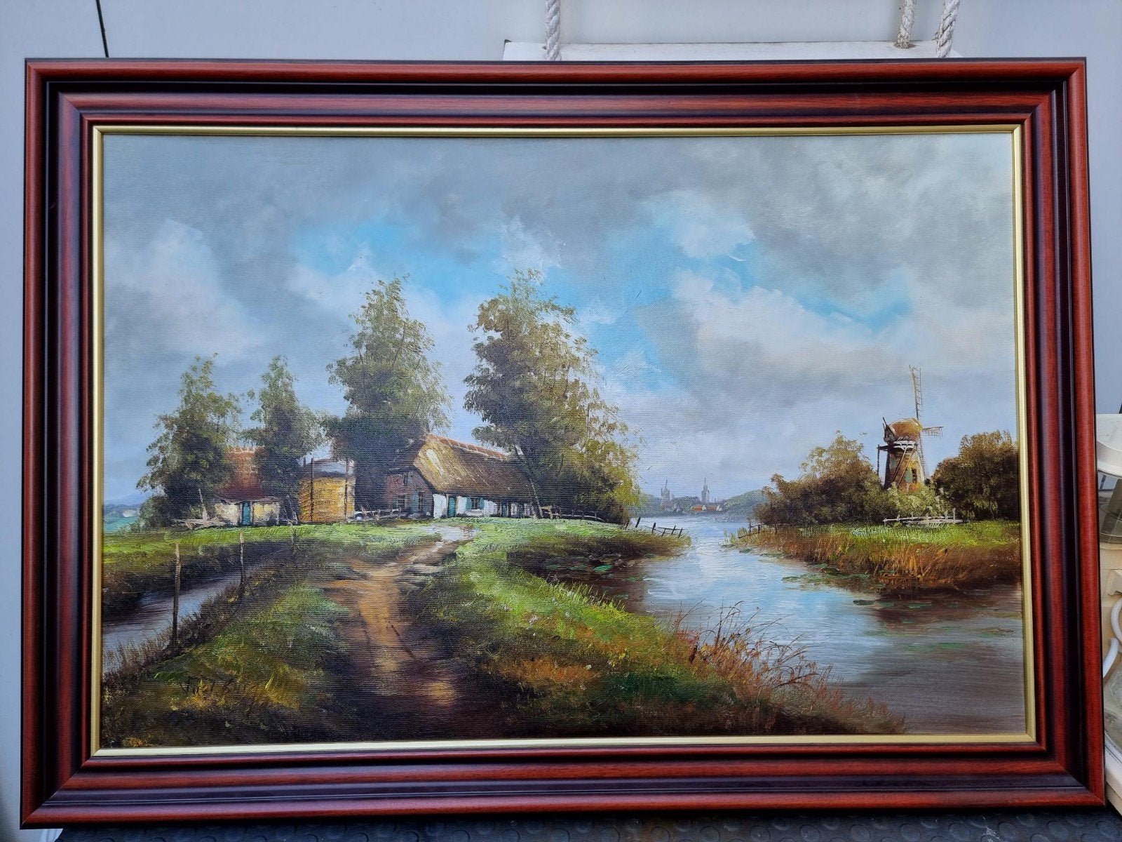 prachtig gesigneerd schilderij van F. vd Burg, Ophalen
