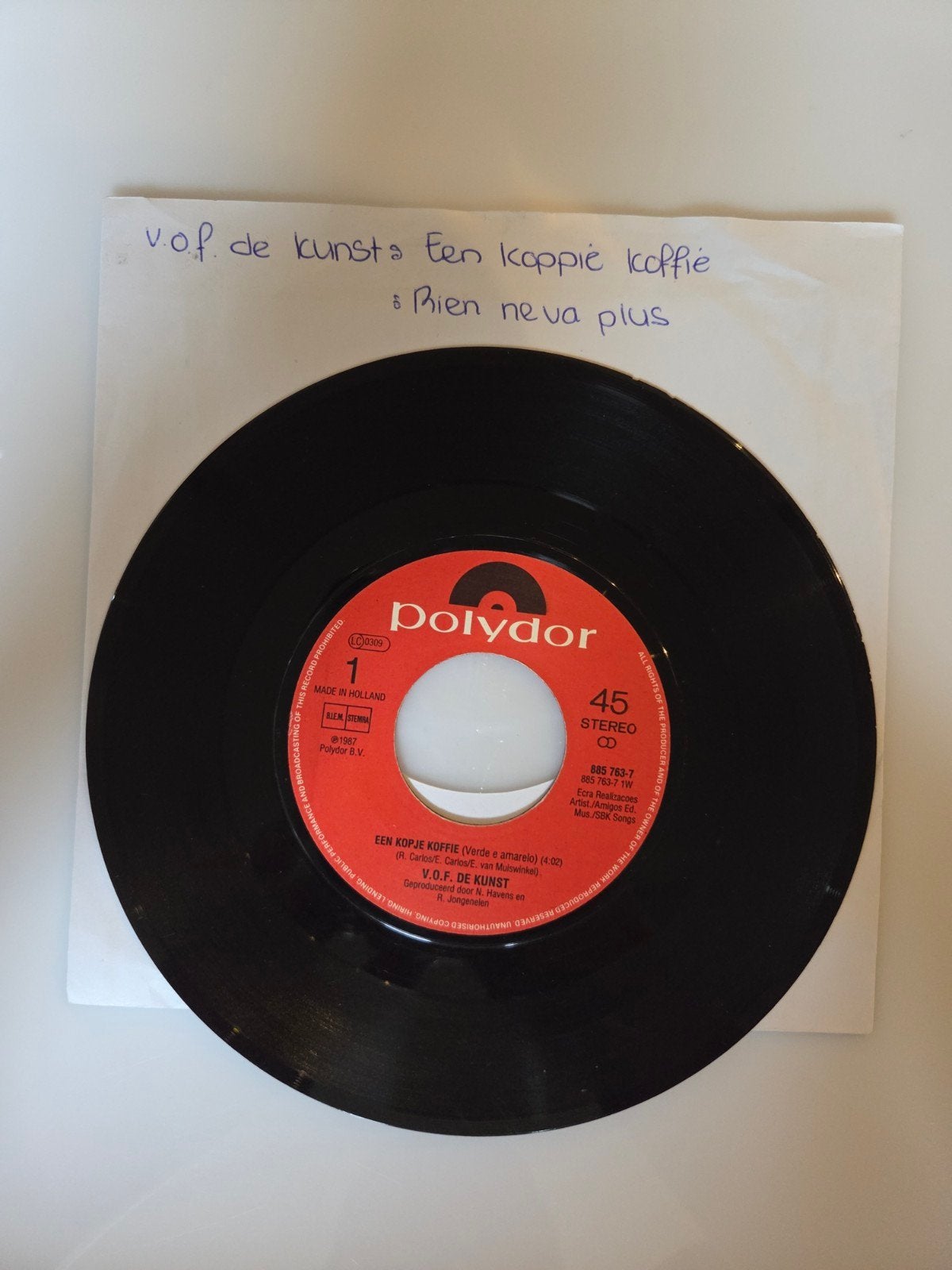 VOF de kunst - Een koppie koffie, Ophalen of Verzenden, Gebruikt, 7 inch, Nederlandstalig