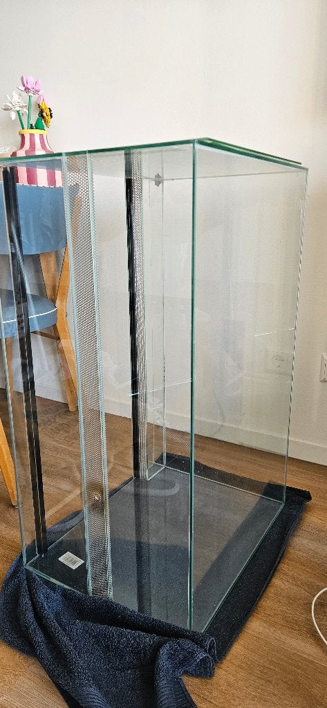 Glazen terrarium 80x 40x 50cm met schuifdeuren, Dieren en Toebehoren, Reptielen en Amfibieën | Toebehoren, Ophalen, Gebruikt, Terrarium of Paludarium