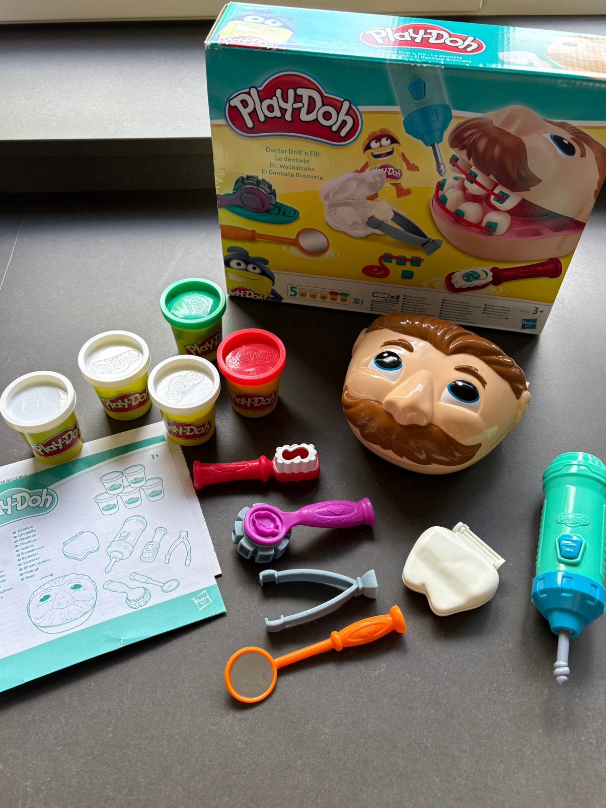Play Doh Doctor Drill ‘n Fill tandarts klei, Ophalen of Verzenden, Zo goed als nieuw