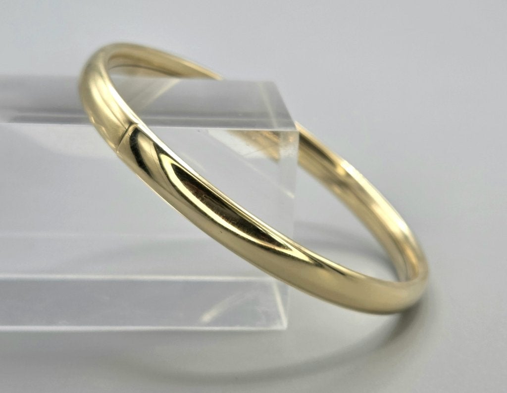 Gouden vintage classic slavenarmband dopsluiting. 2026/367, Sieraden, Tassen en Uiterlijk, Armbanden, ., Ophalen of Verzenden