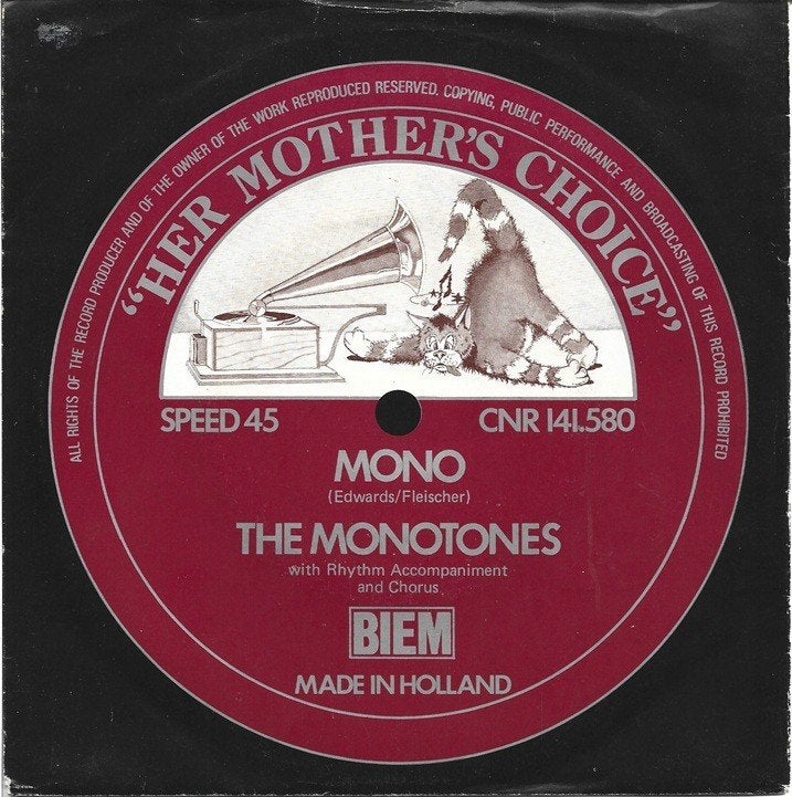 The Monotones - Mono, Gebruikt, Verzenden, 7 inch, Pop