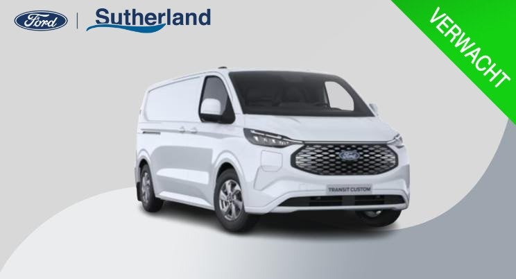 Ford E-Transit Custom 340 L2H1 Limited 71 kWh 218pk | Laadvl, Auto's, Automaat, Zwart, 71 kWh, 470 min