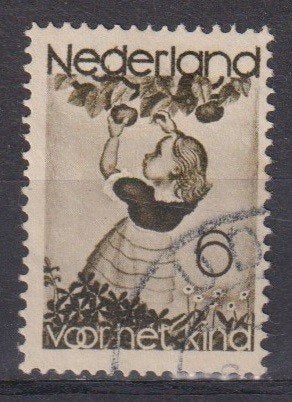 Nederland 1934 nr. 281 Kinderzegel Appelsplukster GEST1, Verzenden, Gestempeld, Overige thema's