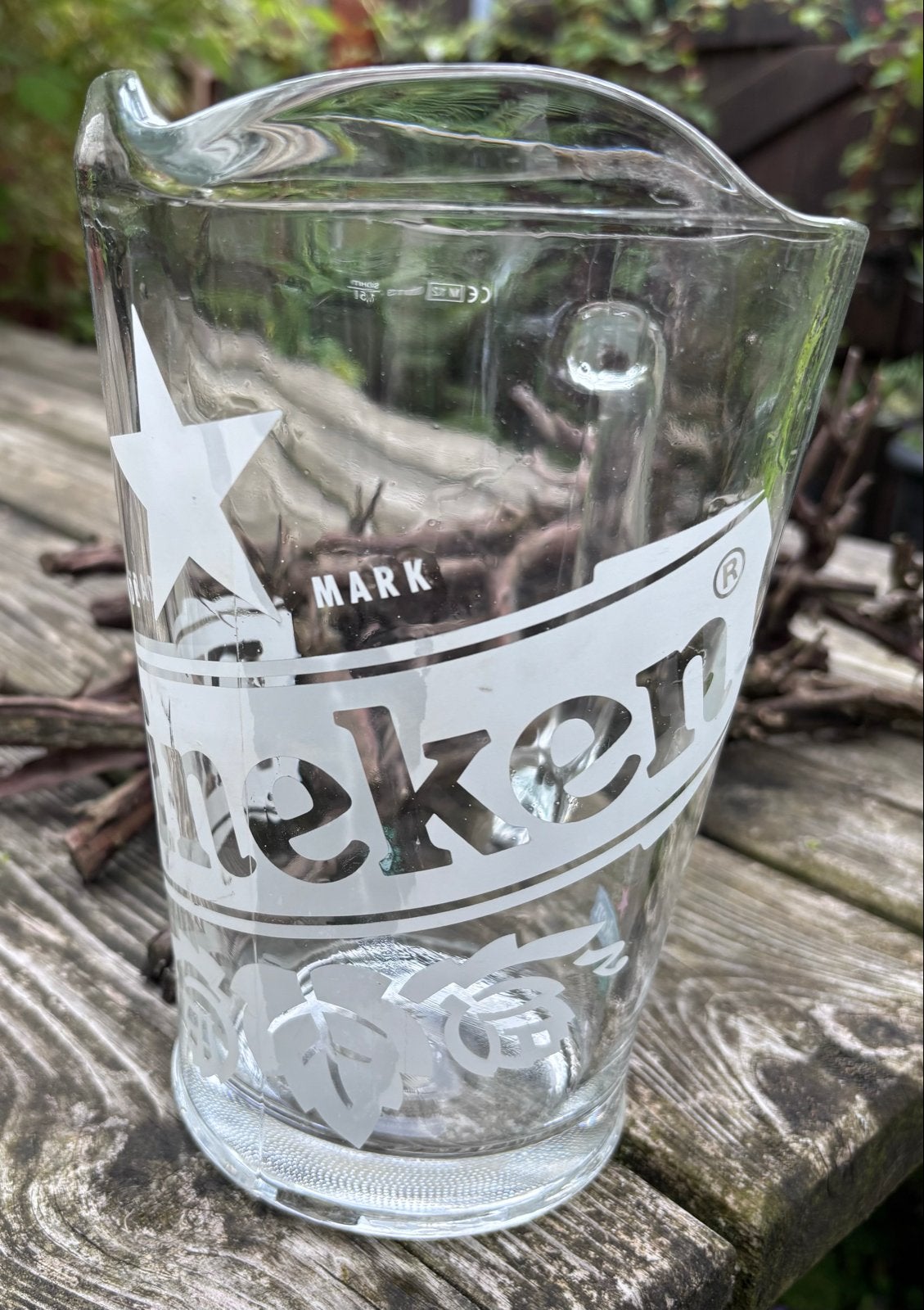Vintage Heineken Glazen IJsemmer / Bierkoeler, Ophalen, Zo goed als nieuw, Glas, Vintage