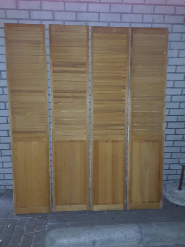 Louvre deuren, Ophalen, Gebruikt, Minder dan 80 cm, Binnendeur