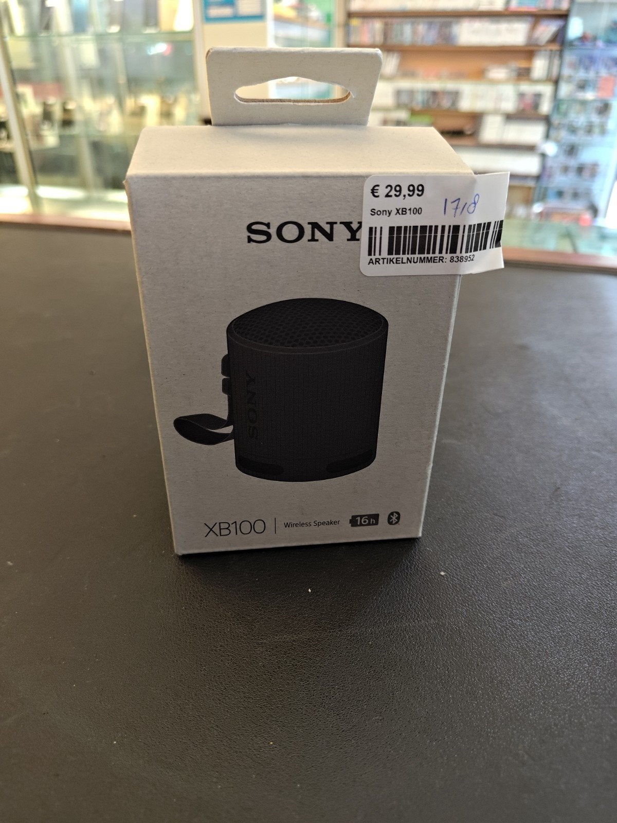 Sony SRS-XB100 Draagbare Bluetooth Speaker - Zwart, Bluetooth, Ophalen of Verzenden, Zo goed als nieuw, Draagbare speaker