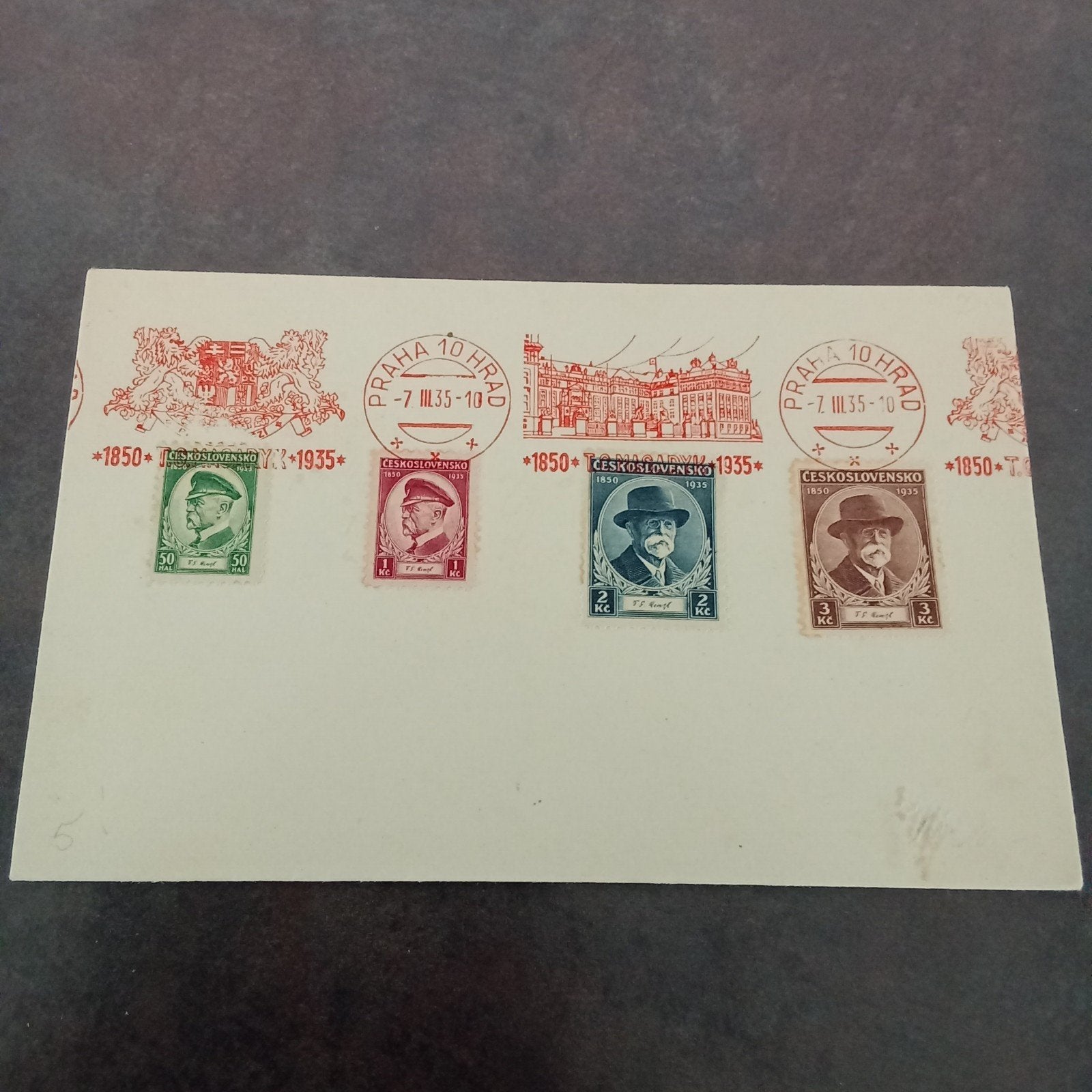 Tsjechoslowaakse Eerste Dag Envelop 1935, Postzegels en Munten, Brieven en Enveloppen | Nederland, Ophalen of Verzenden