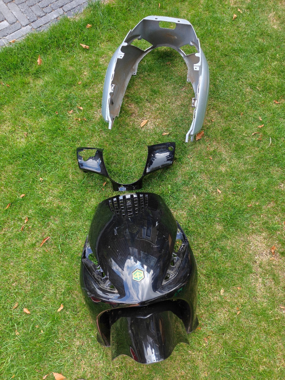 Scooter kappen set - Piaggio Zip (zwart/zilver), Ophalen of Verzenden, Gebruikt, Kap, Piaggio