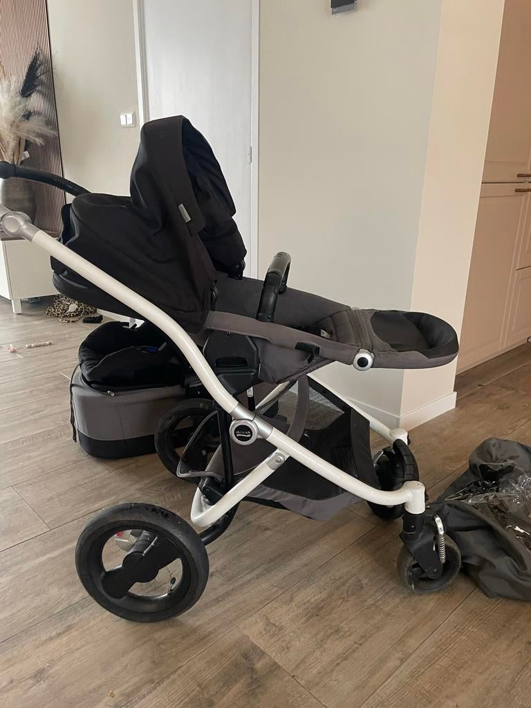 Wandelwagen 3-delig met regenhoezen en parasol, Gebruikt, Combiwagen, Met autostoeltje, Ophalen