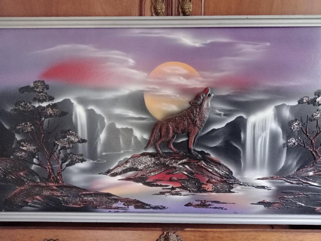 Wandplaat, Ophalen, Minder dan 50 cm, Zo goed als nieuw, Schilderij