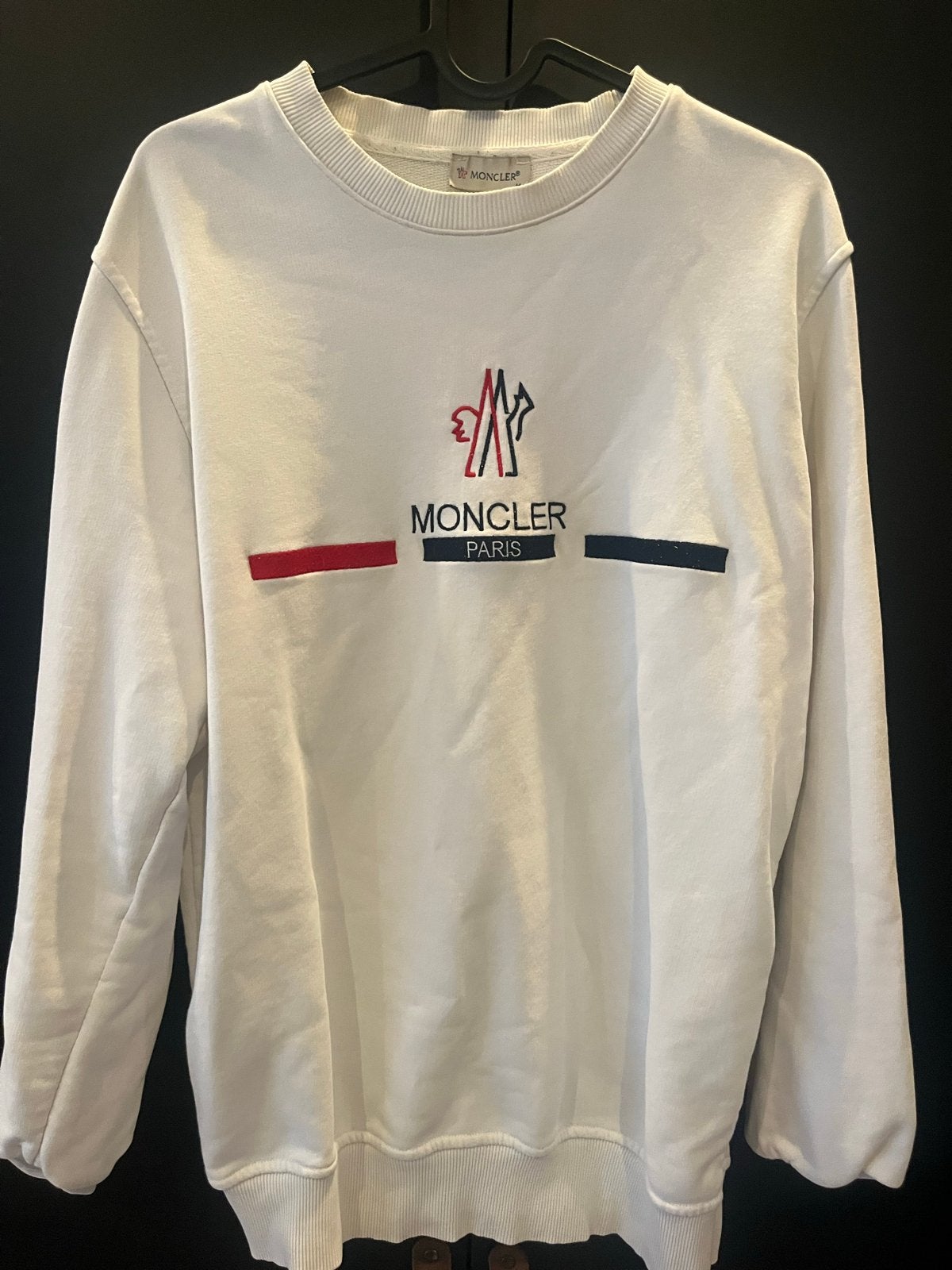 Moncler Trui Maat M, Ophalen of Verzenden, Gedragen, Maat 48/50 (M), Wit