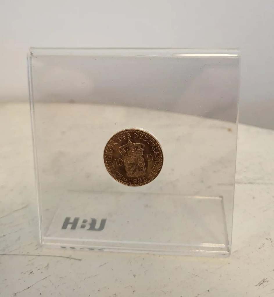 Nederland 10 Gulden 1932 Wilhelmina in standaard, Ophalen of Verzenden, Goud