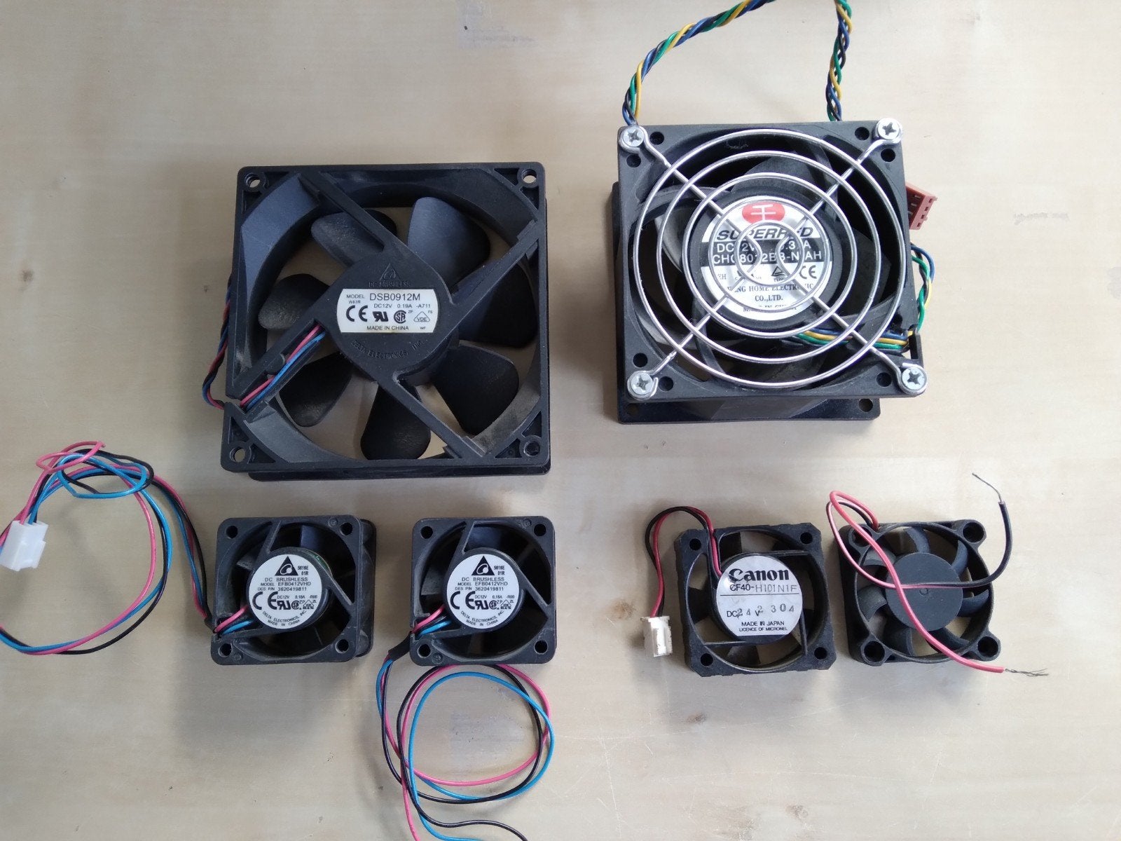 Diverse computer ventilatoren (6 stuks), Computers en Software, Ophalen, Gebruikt, Luchtkoeling