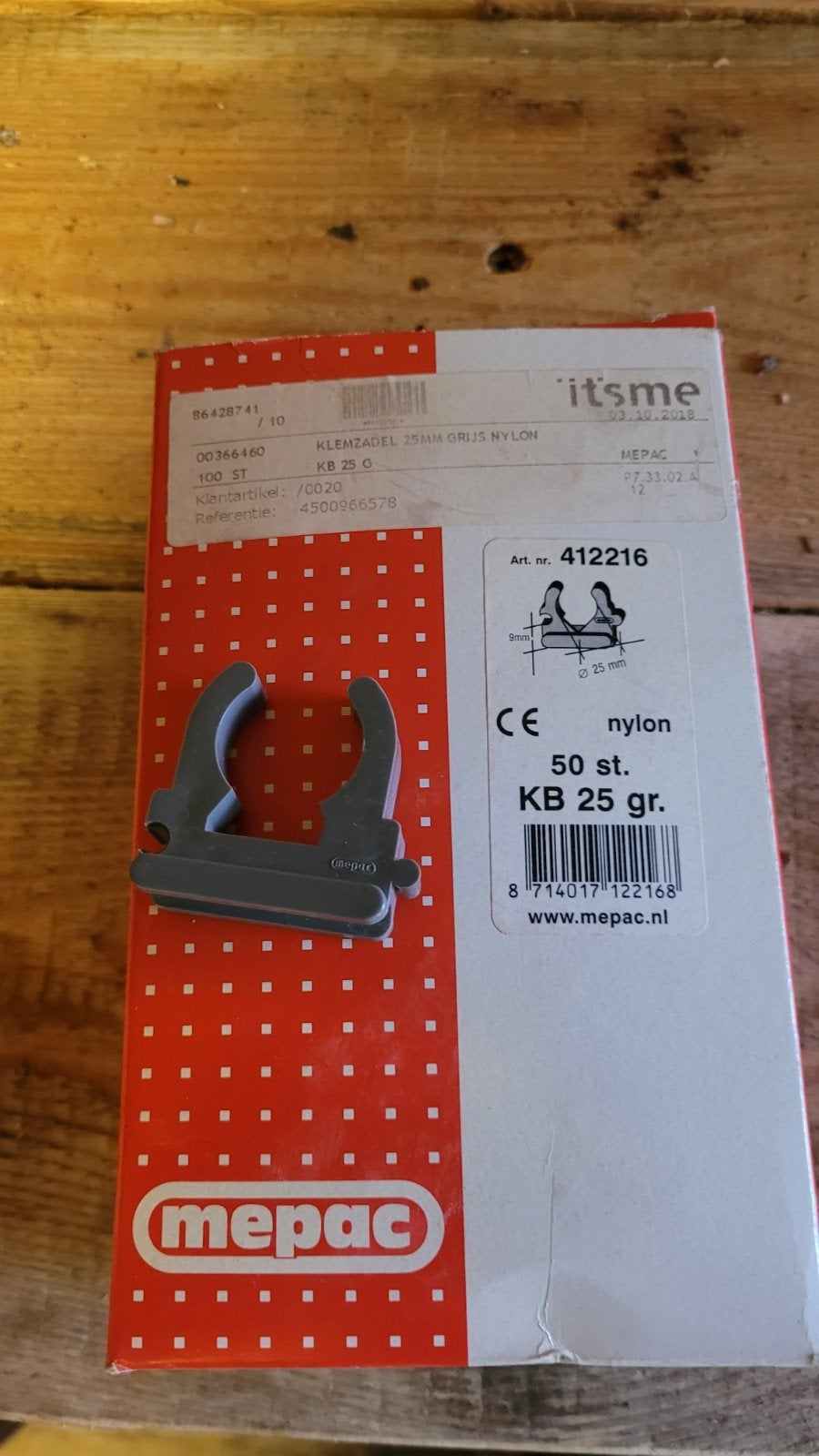 Mepac Klembeugels 25mm Nylon Grijs - 50 stuks, Ophalen of Verzenden, Nieuw, Overige typen