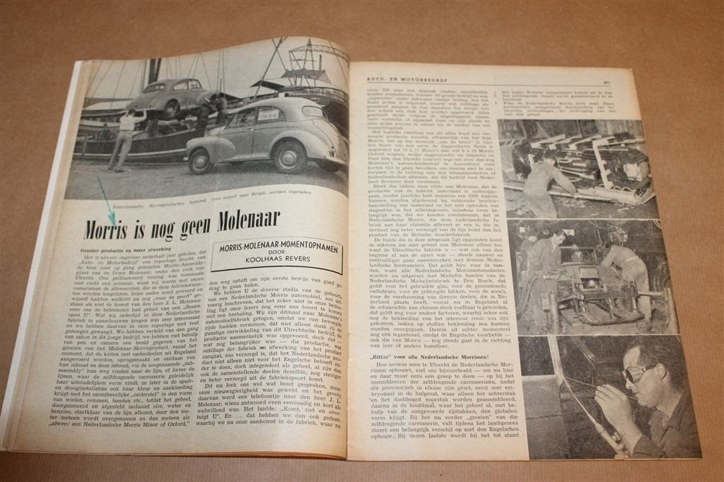 Auto en Motorbedrijf Nr. 9 1951 — 2CV Simca Morris AWO, Ophalen of Verzenden, Gelezen, Overige merken