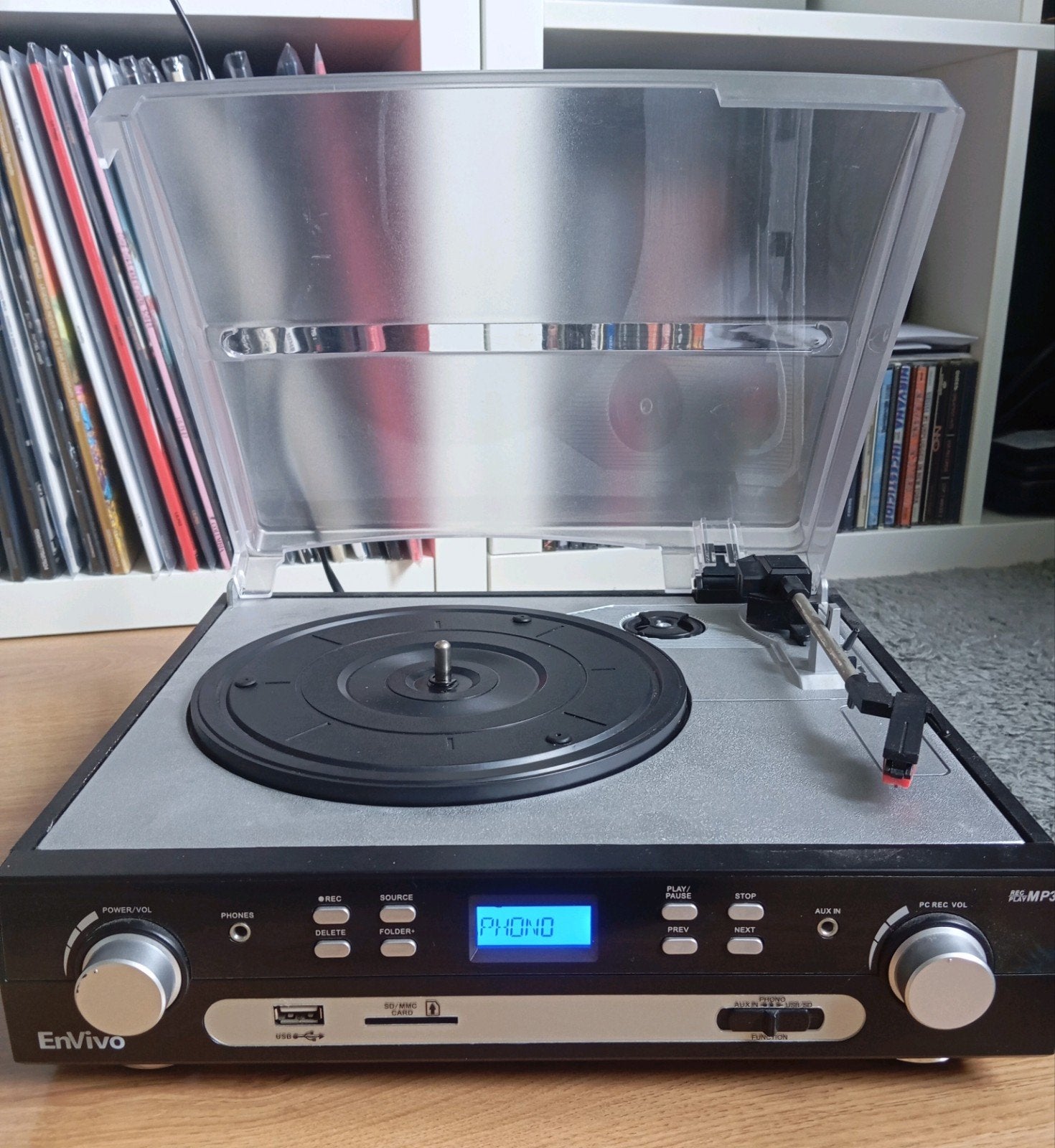 EnVivo Platenspeler met USB, SD en AUX-ingang, Audio, Tv en Foto, Overige merken, Ophalen of Verzenden, Zo goed als nieuw, Automatisch