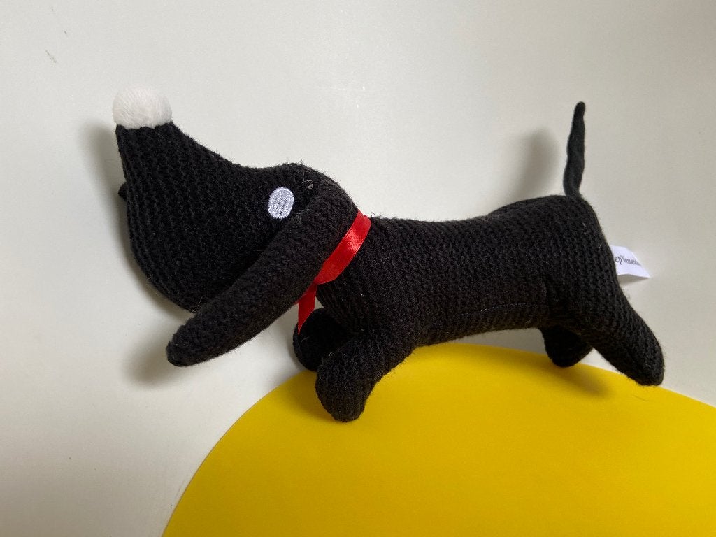 K2875 hema hond takkie gebreid, Kinderen en Baby's, Speelgoed | Knuffels en Pluche, Ophalen of Verzenden, Zo goed als nieuw, Overige typen