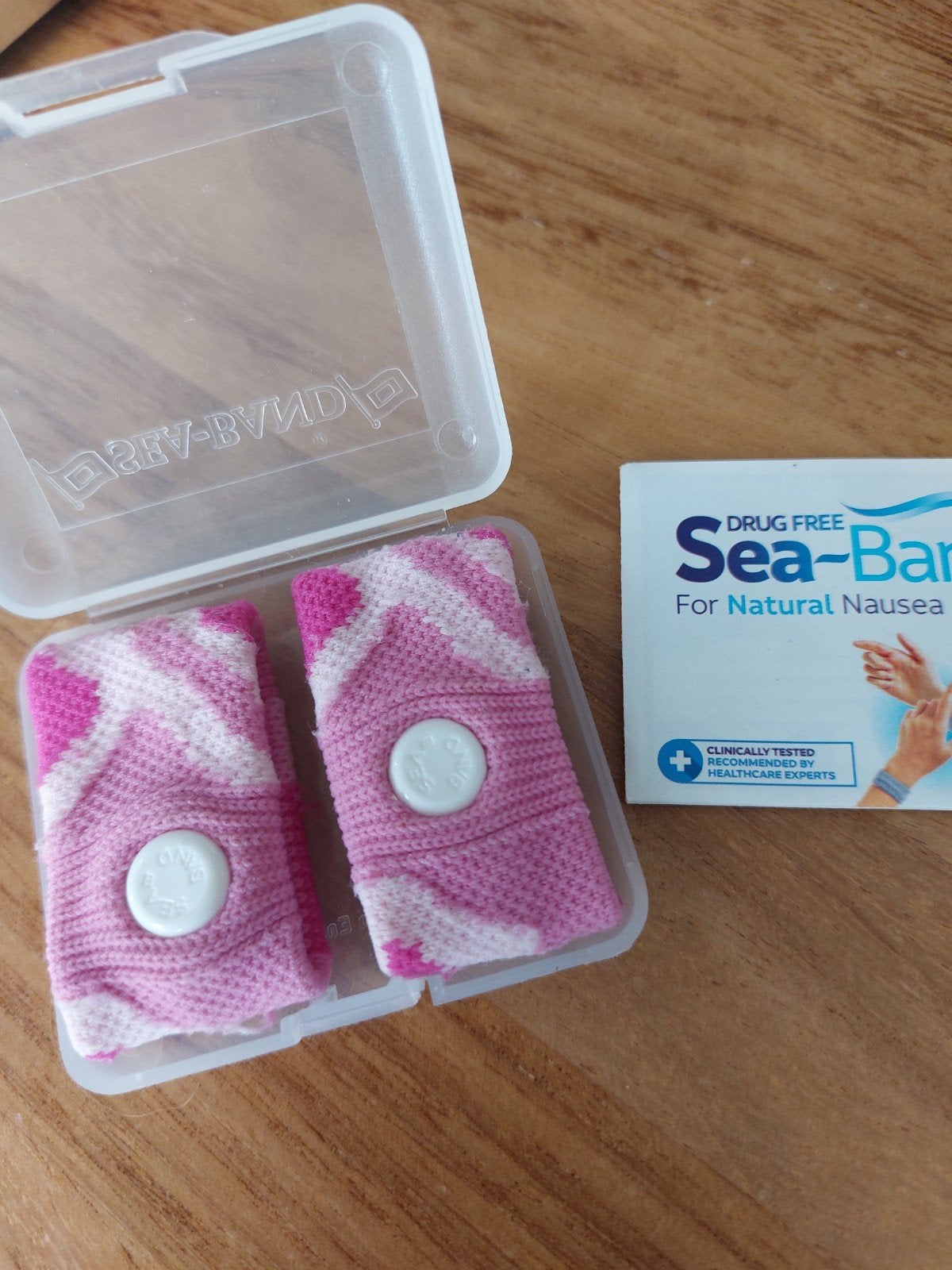 Sea-Band polsbandjes tegen reisziekte voor kinderen, Verzenden, Zo goed als nieuw