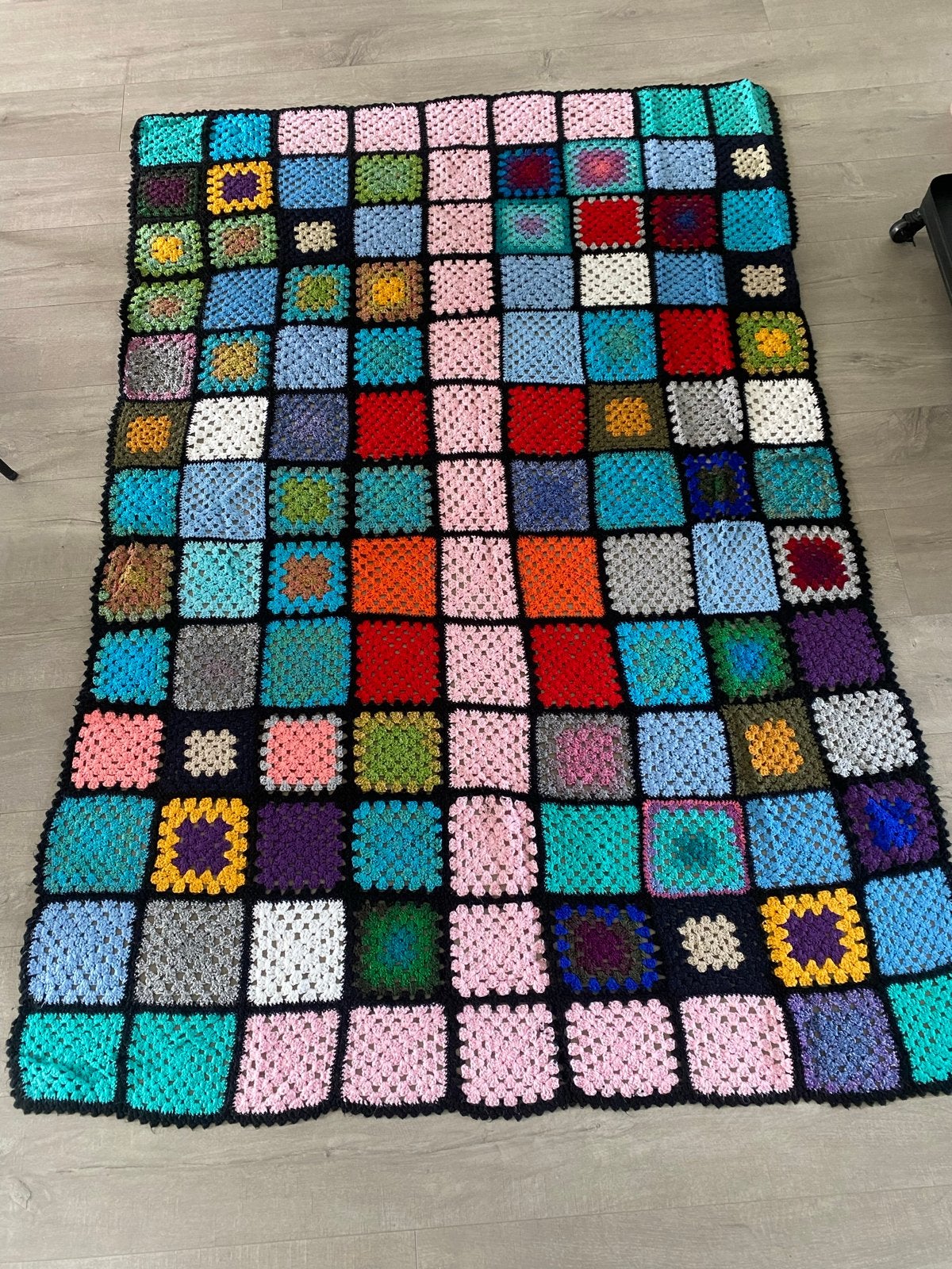 Nieuw gehaakt plaid - 1.55m x 2.25m, Ophalen, Gehaakt, Nieuw, Plaid