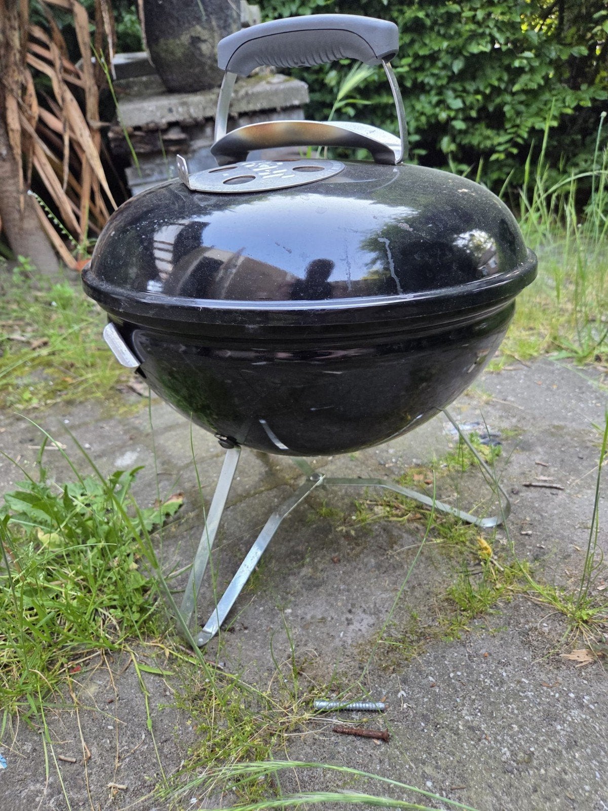 Compacte Weber Go-Anywhere Houtskoolbarbecue, Ophalen of Verzenden, Gebruikt, Weber