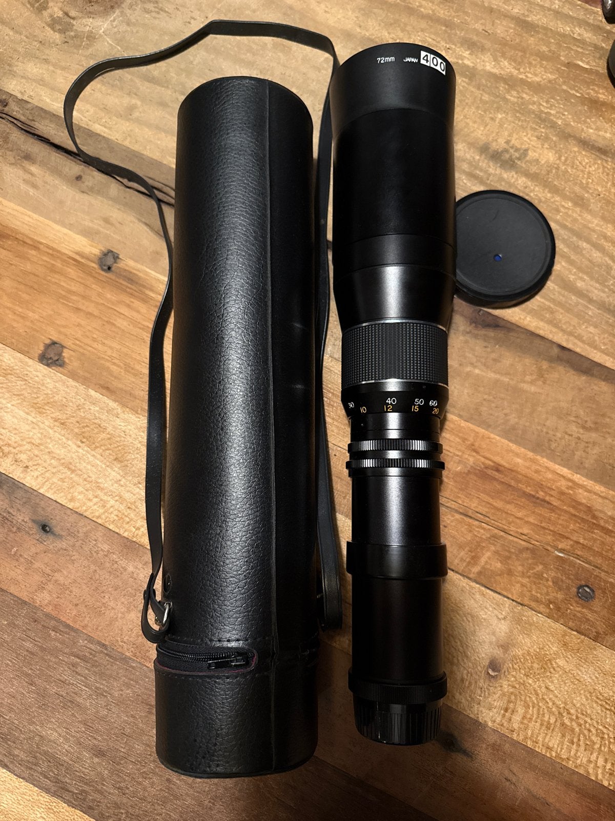 Pentor 400mm en 200mm M42 objectief, Ophalen, Telelens, Zo goed als nieuw, Lensdoppen